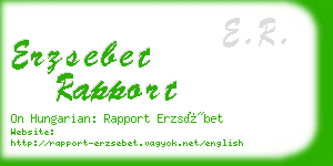 erzsebet rapport business card